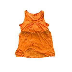 Athleta Womans Large 2-1 Orange Tank With Open Sides Size Large